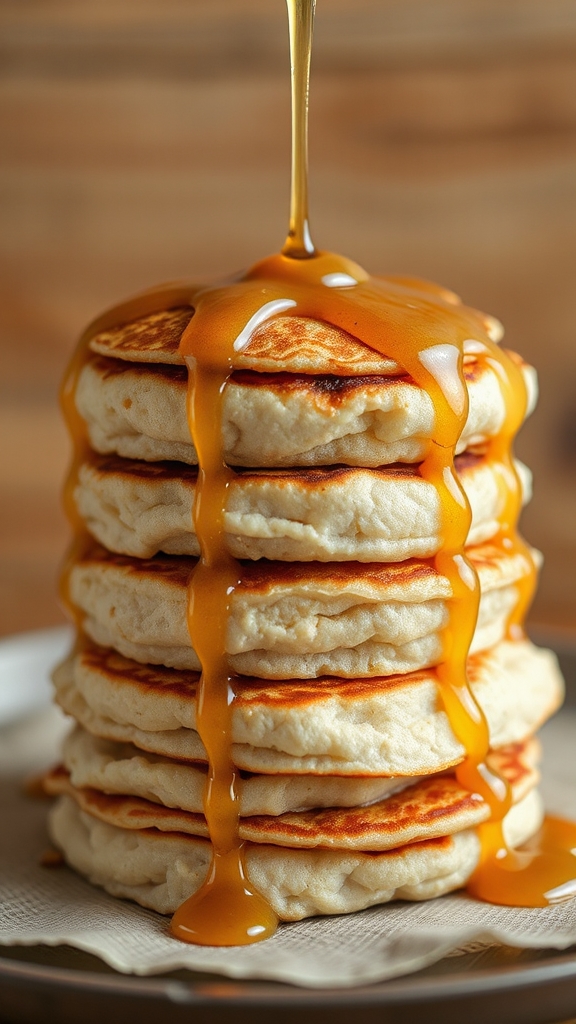 fluffy tangy sourdough pancakes