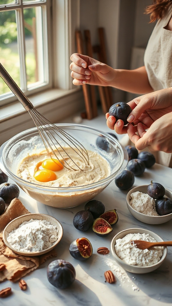 fold figs with whisking