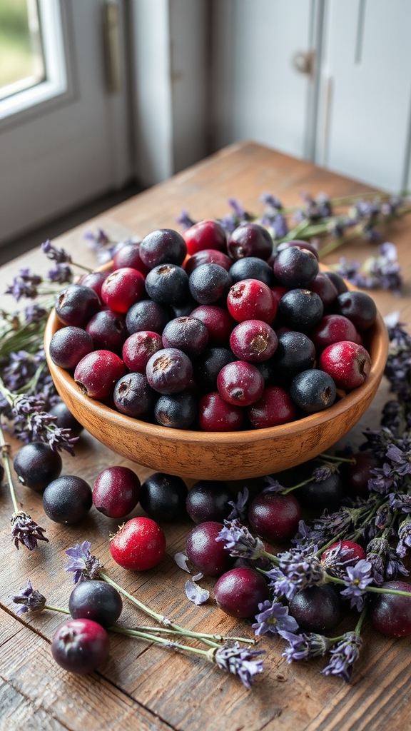 fragrant lavender berry harvest