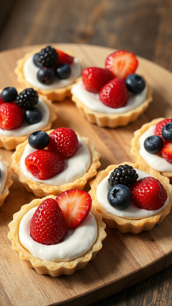 fresh berry cream tartlets