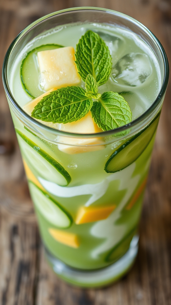 fresh cucumber melon cooler