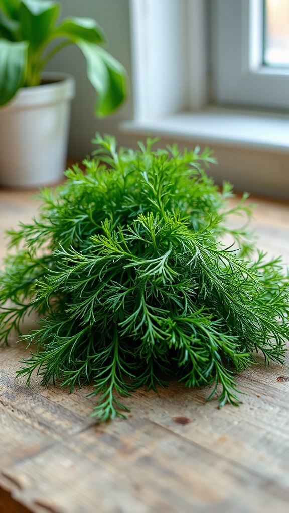 fresh dill enhances salmon