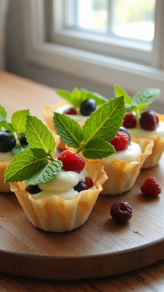 fresh mint enhances desserts