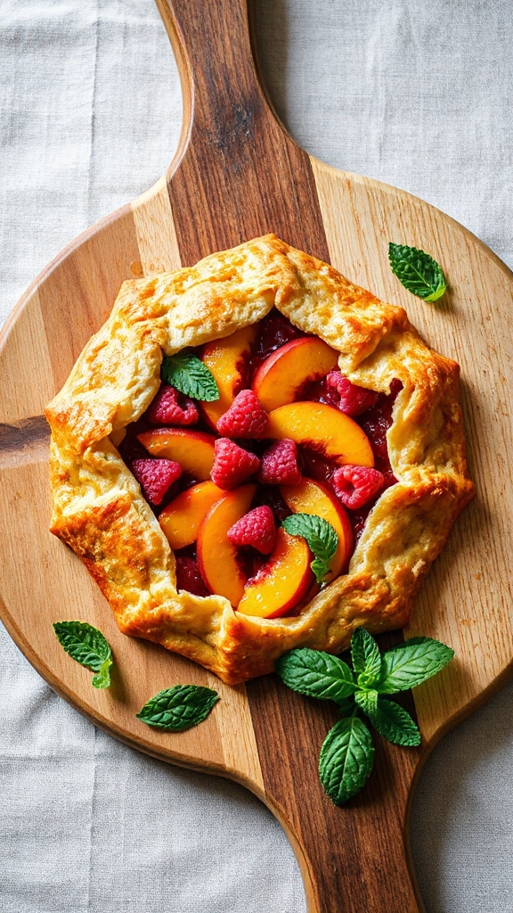 fresh mint enhances galette