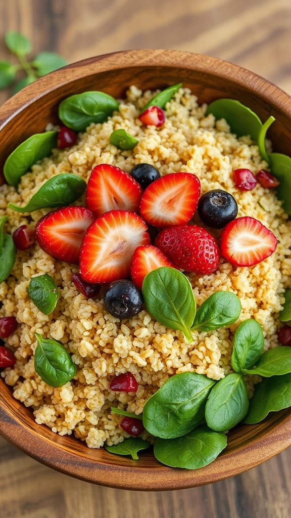 fresh quinoa berry salad