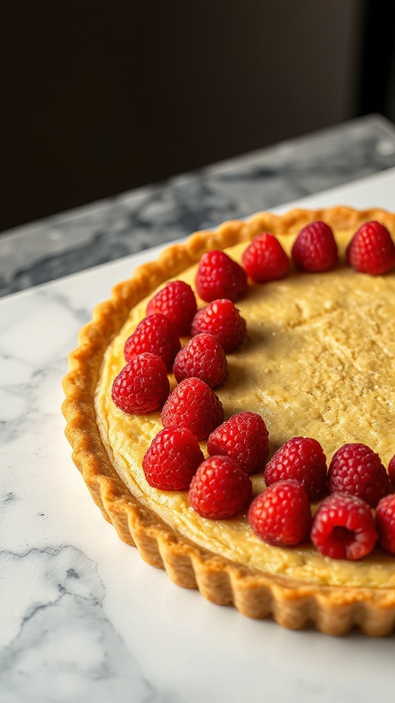 fresh raspberries buttery crust