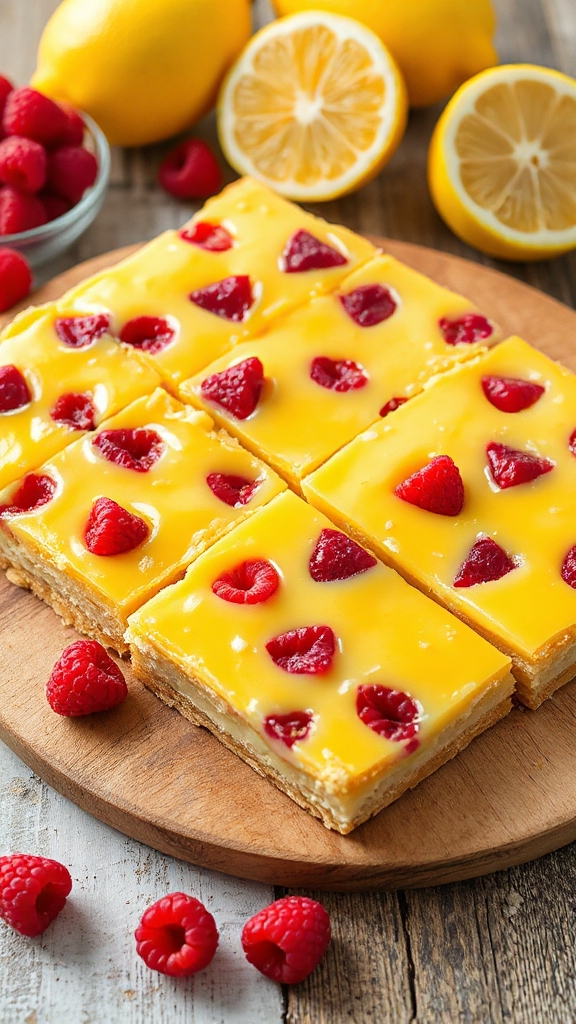 fresh raspberry lemon bars