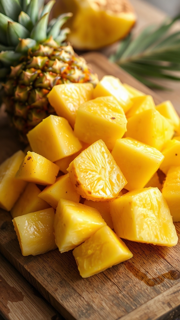 fresh ripe pineapple selection