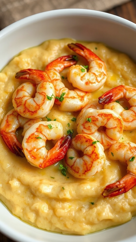 fresh shrimp toasted grits