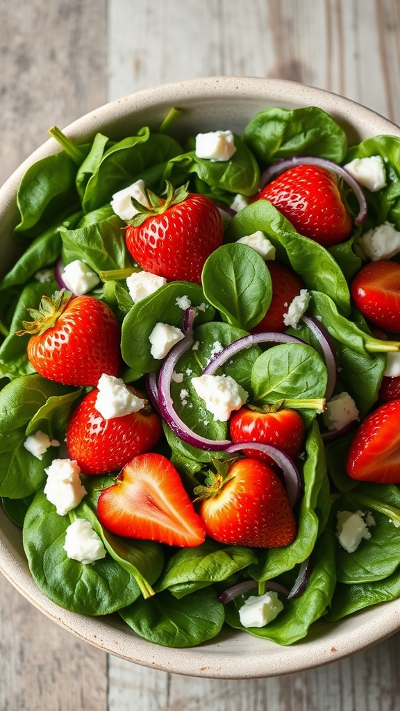 fresh spinach strawberry delight