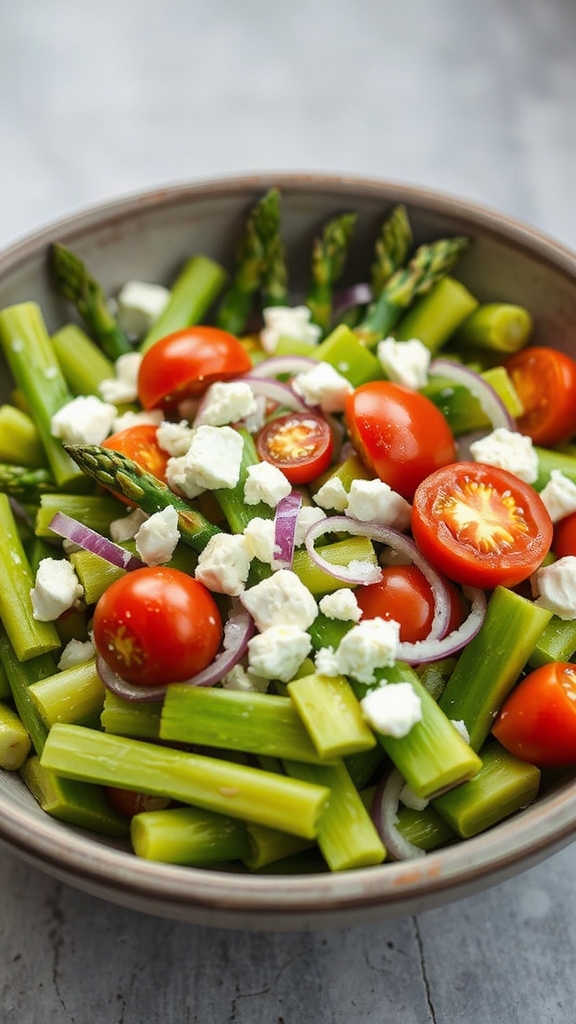 fresh spring asparagus salad