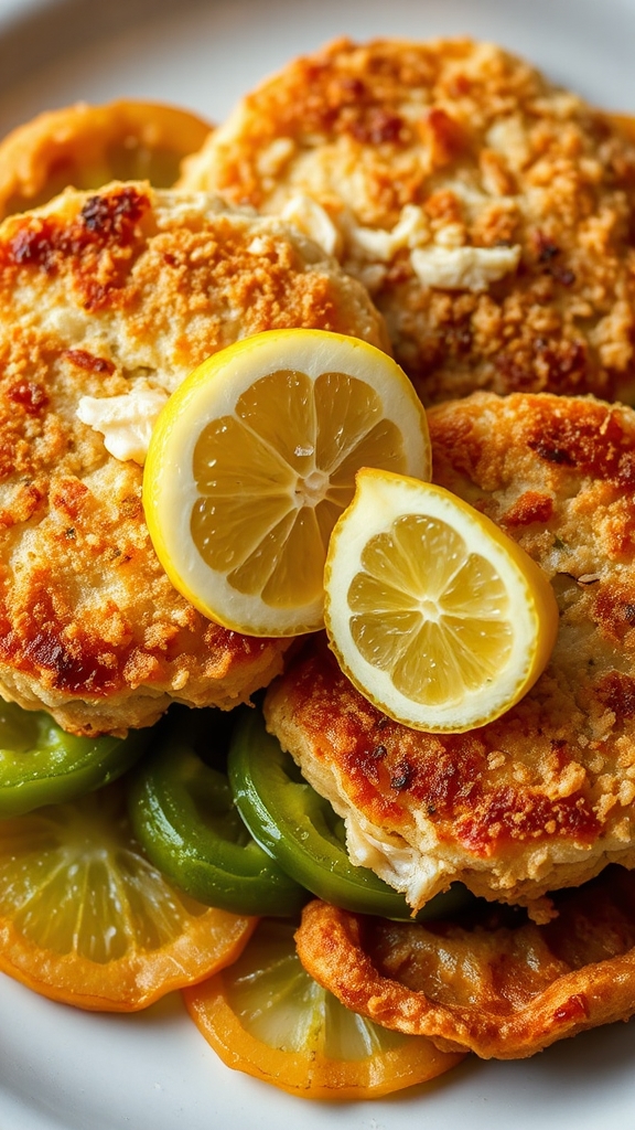 fried green tomato crabcakes