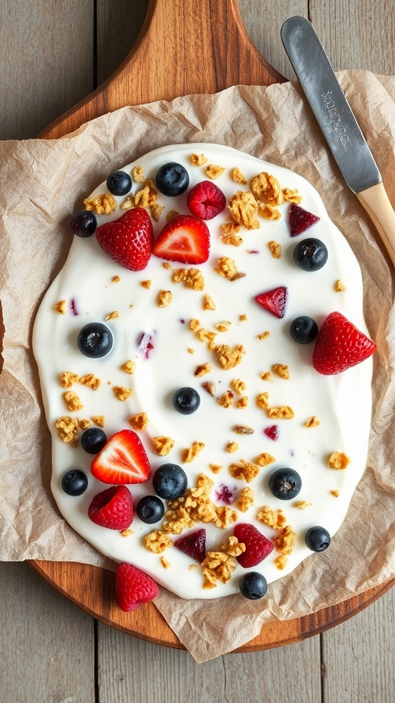 frozen berry granola bark
