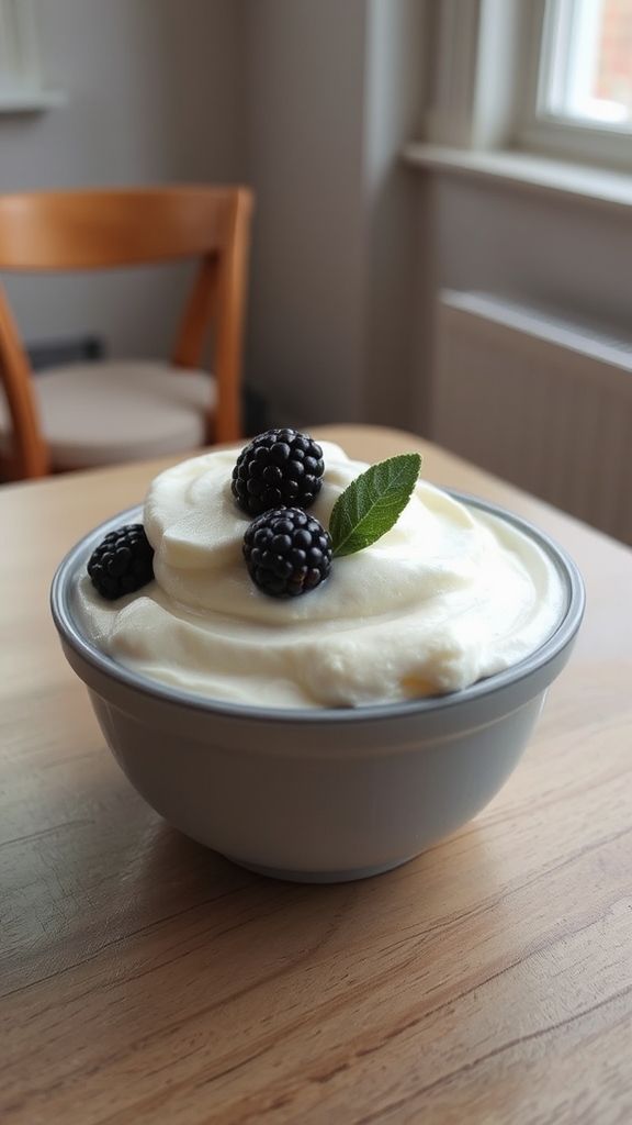 frozen yogurt with blackberry sage