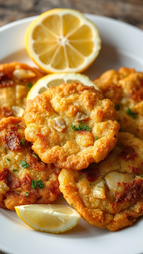 fry until golden with lemons