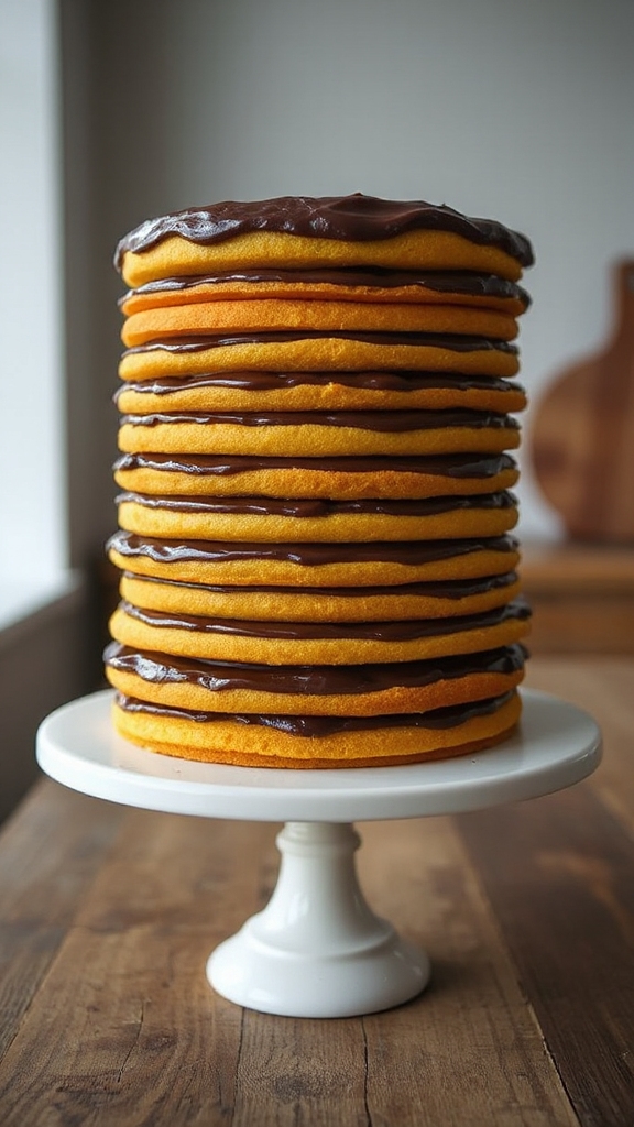 fudge multi layer yellow cake
