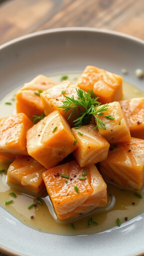 garlic butter salmon preparation
