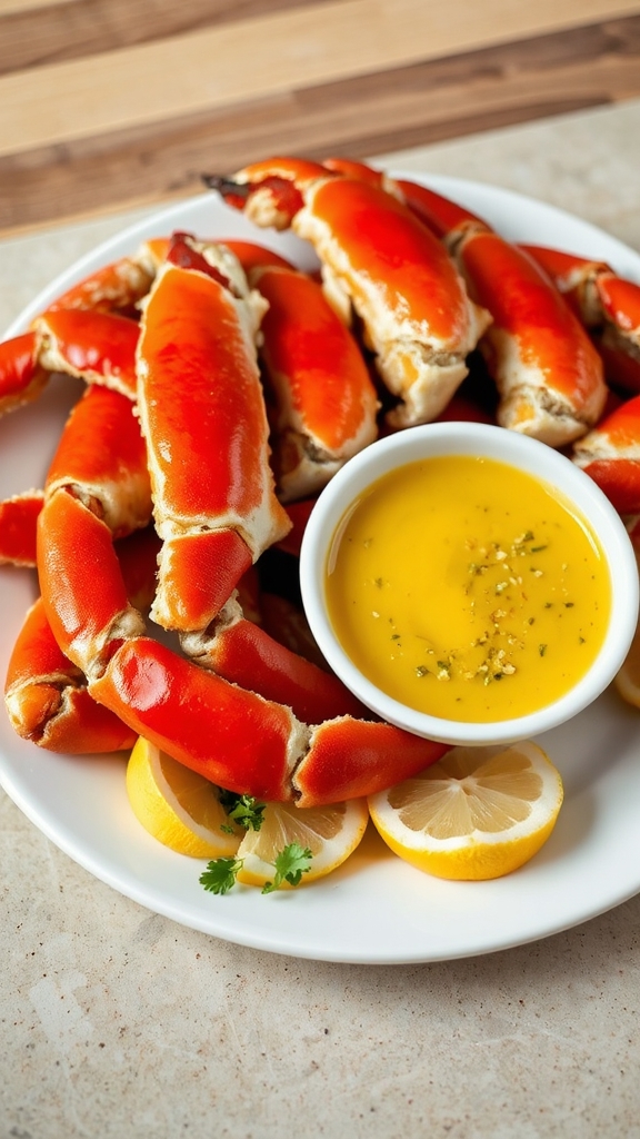 garlic butter steamed crab