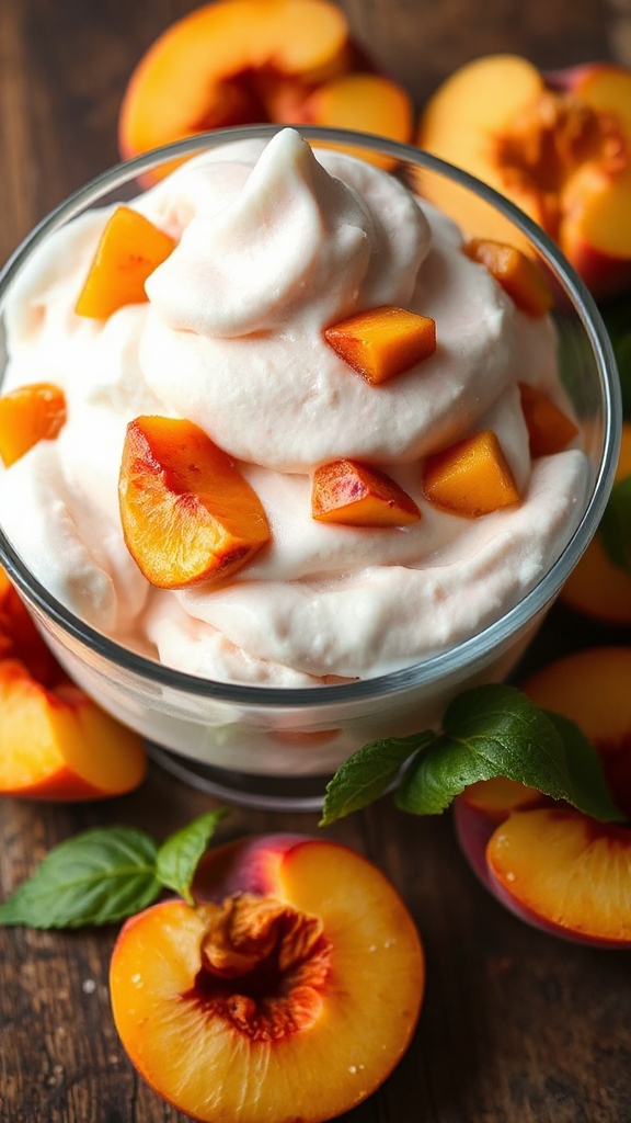 georgia peach frozen yogurt