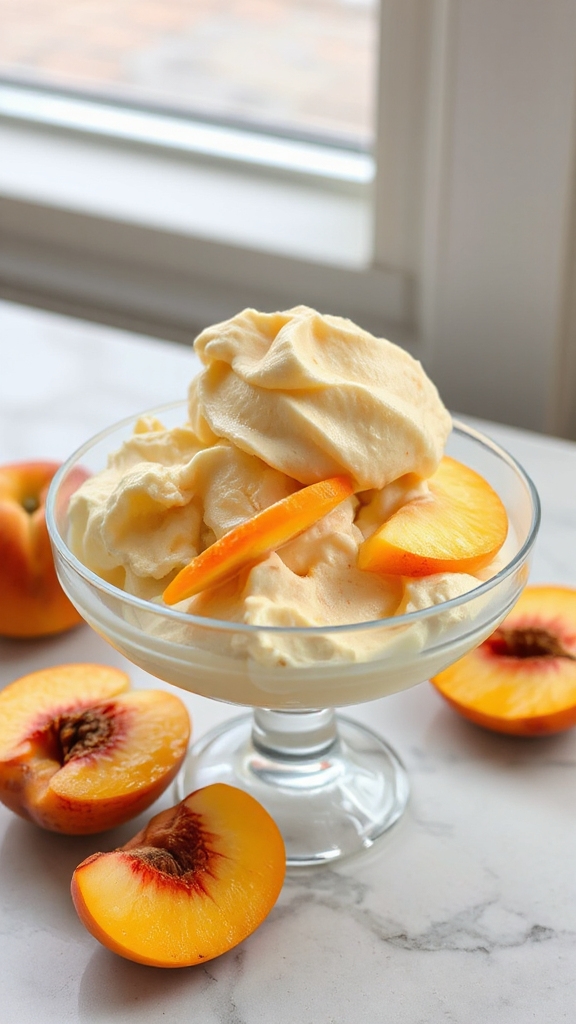georgia peach frozen yogurt