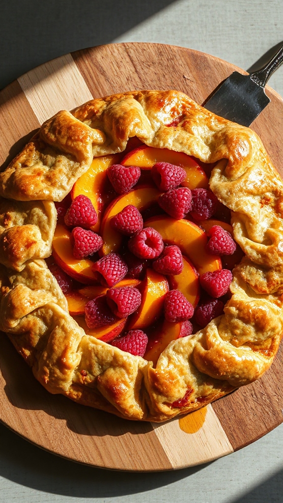 georgia peach raspberry galette