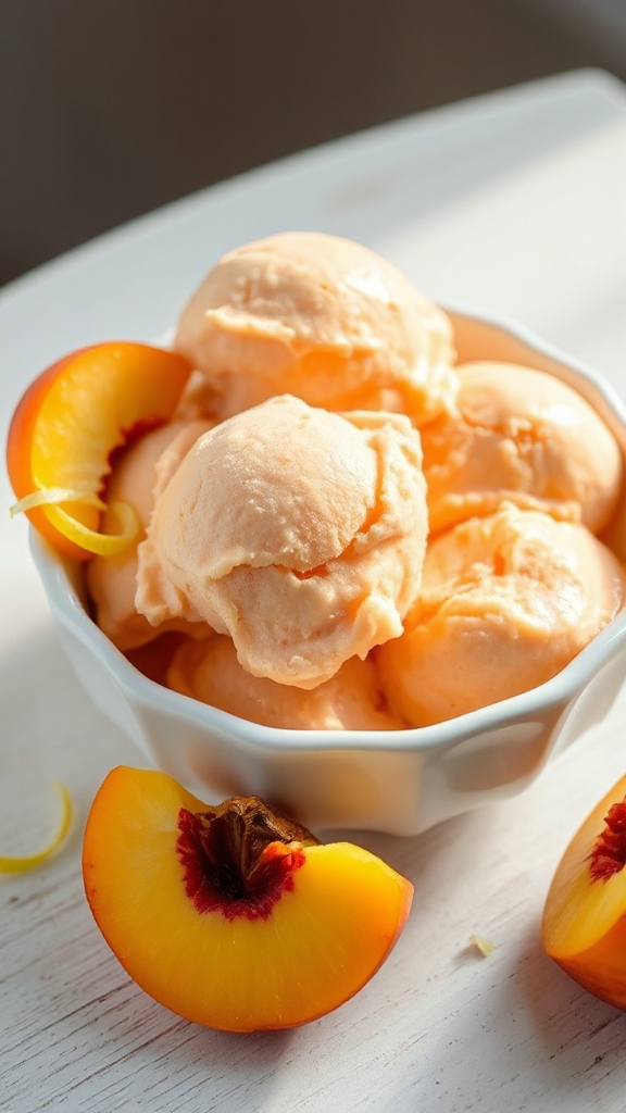 georgia s refreshing peach sorbet