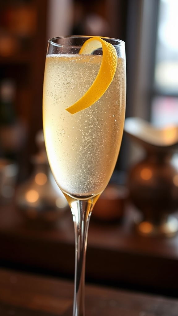 gin shaken with champagne