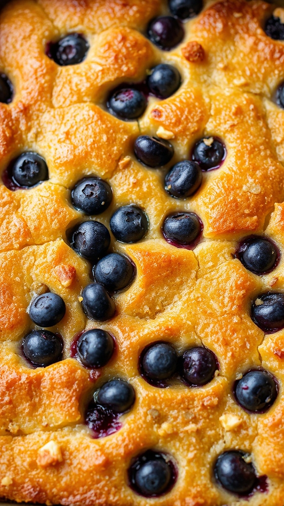 golden blueberry bread casserole