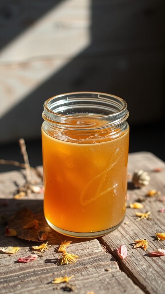 golden floral honey syrup