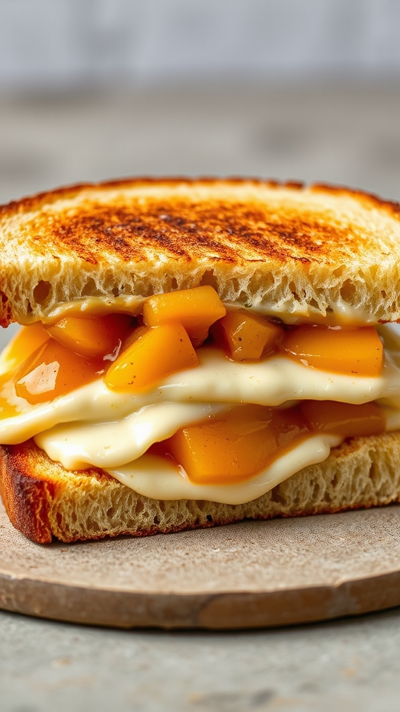 gourmet sandwiches with peach preserves