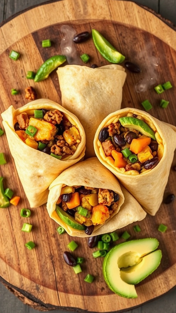 green chile breakfast burritos