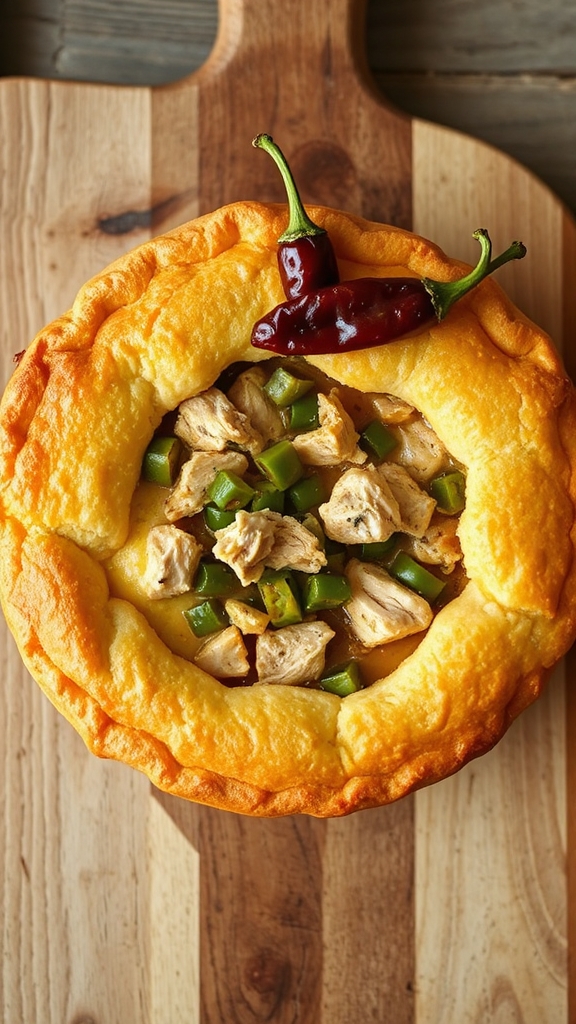 green chile chicken pot