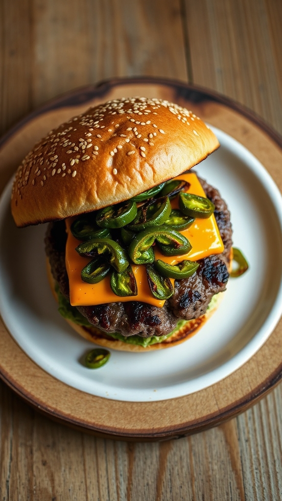 green chile pimento burgers