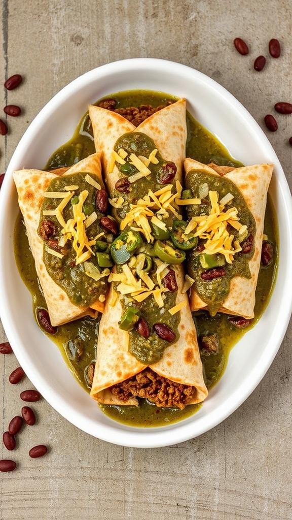 green chile smothered burritos