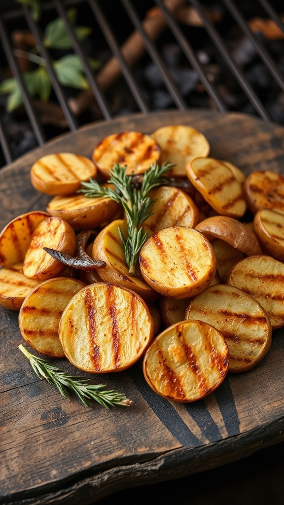 grill seasoned potato slices
