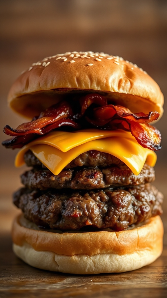 grilled bacon onion burgers