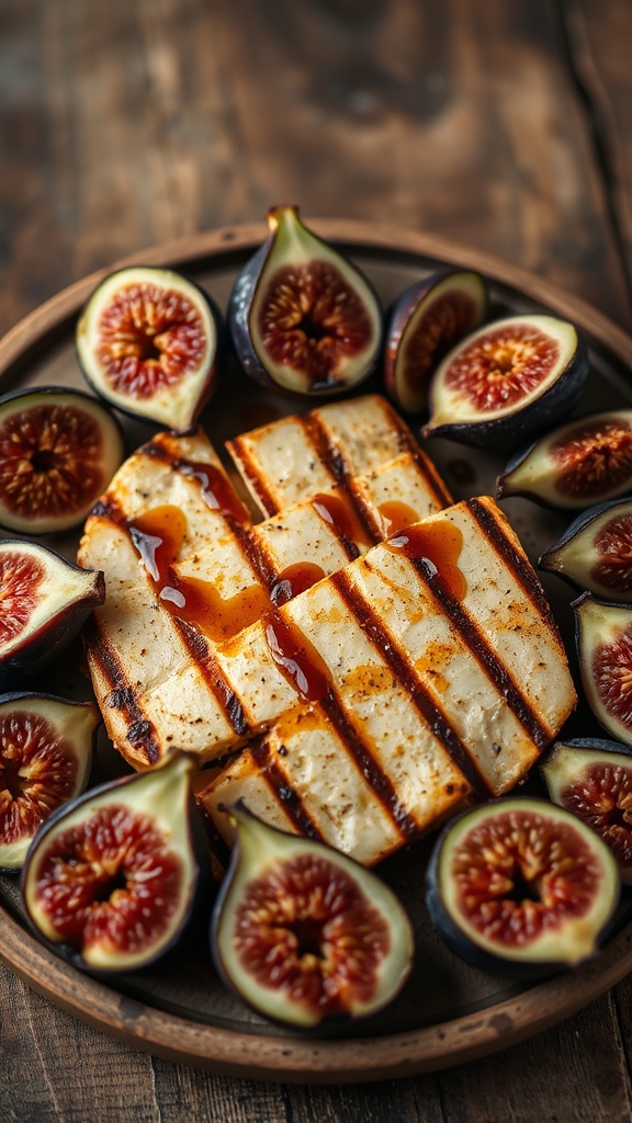 grilled halloumi and figs