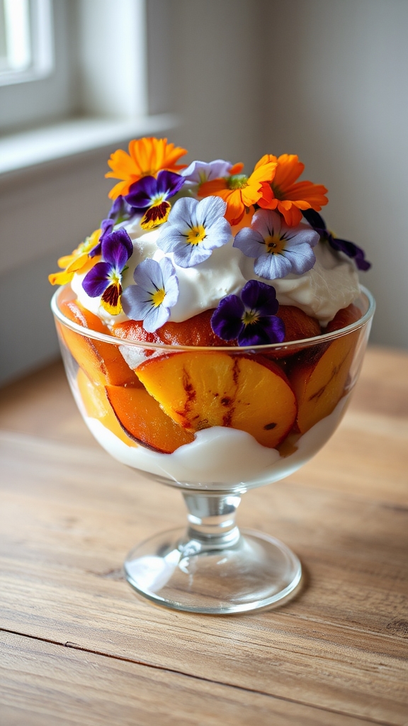 grilled peach dessert parfaits
