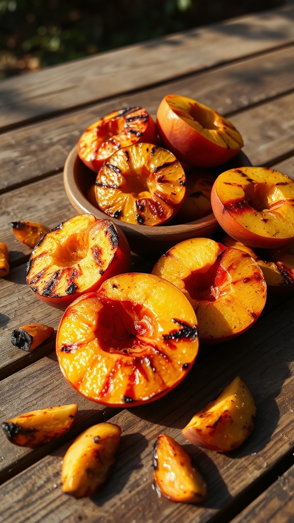 grilled stone fruits smoky sweetness