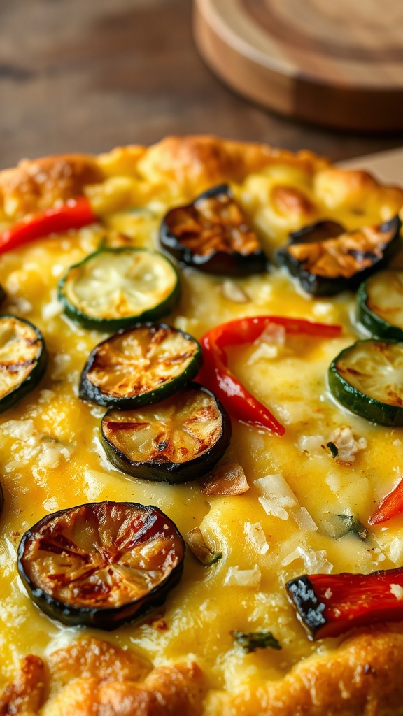 grilled veggie egg frittata