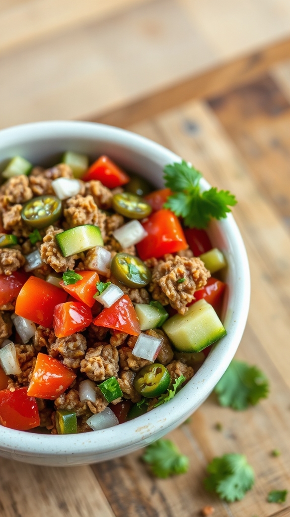 ground beef pickle salsa