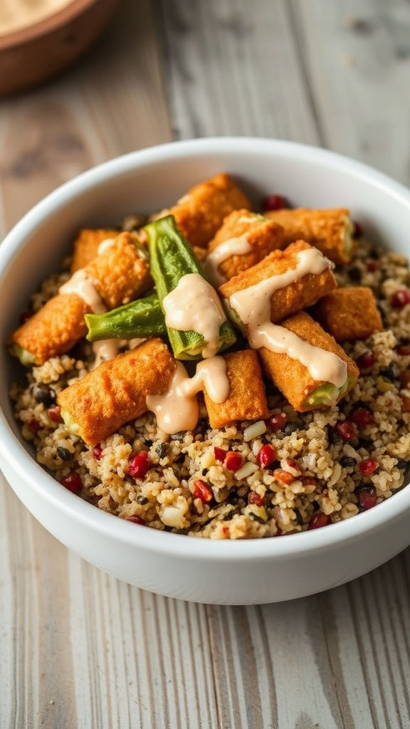 handle okra quinoa hiccups
