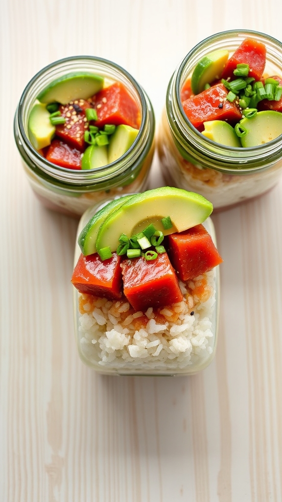 hawaiian poke meal jars