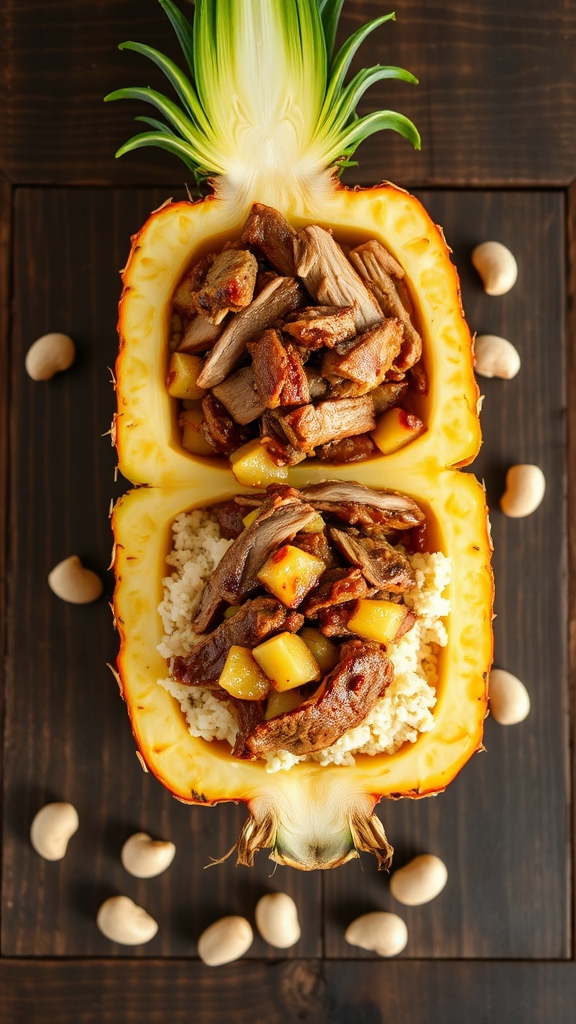 hawaiian pork pineapple bowls
