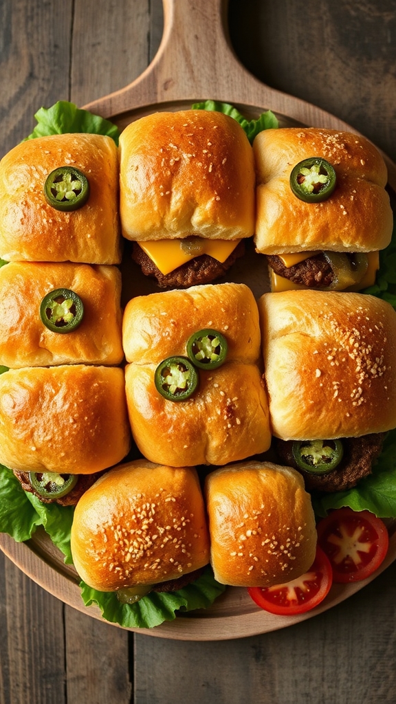 hawaiian roll cheeseburger sliders