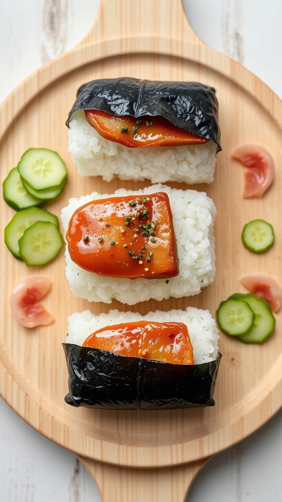 hawaiian spam sushi dish