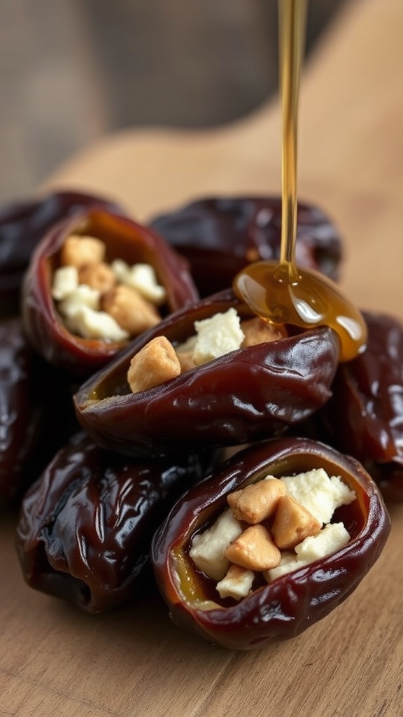 hazelnut cheese stuffed dates
