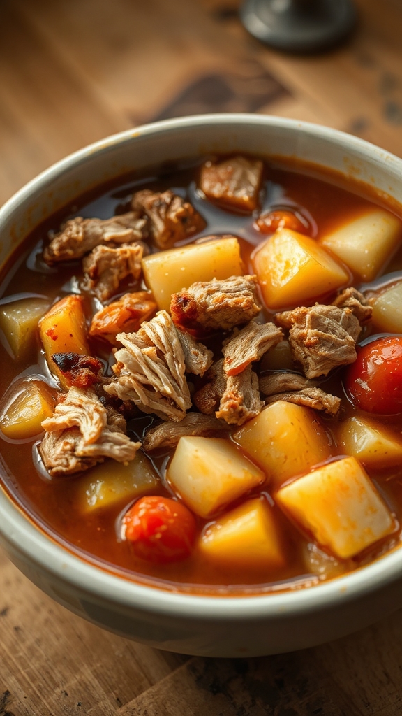 hearty alabama stew cooking