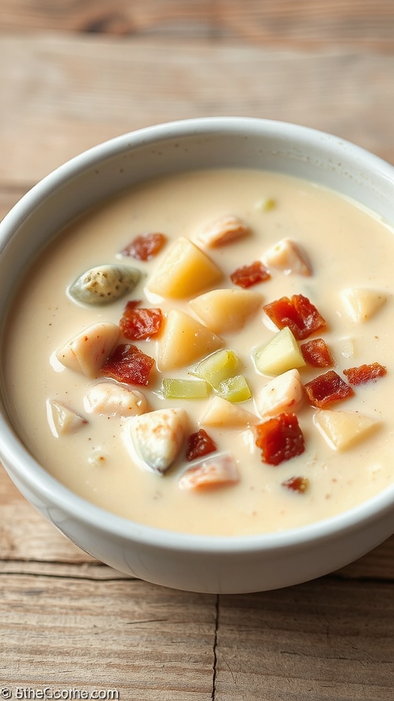 hearty bacon clam chowder