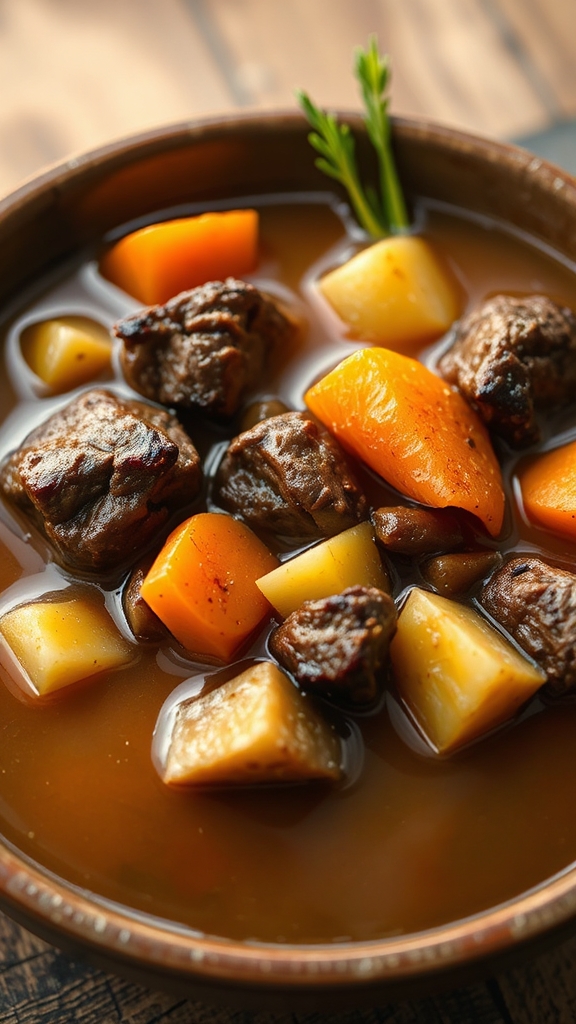 hearty broth and spices